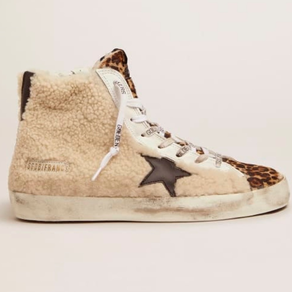 Golden Goose Francy Leopard Shearling